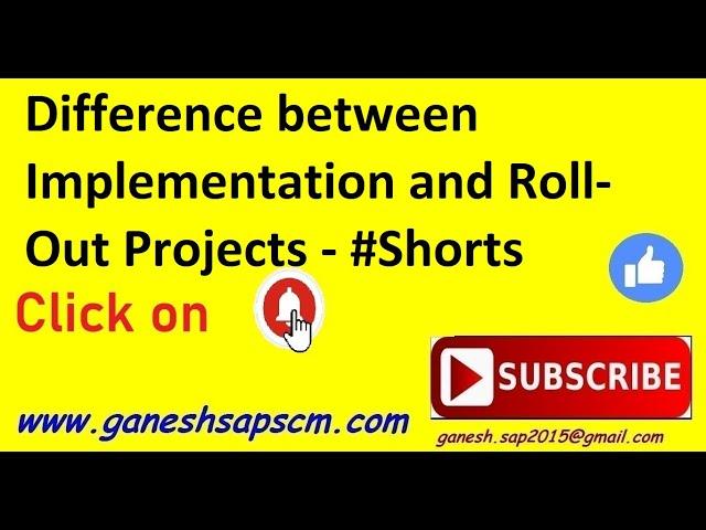 SAP MM Interview Question on Difference between implementation and Roll-out Project || SAP ERP