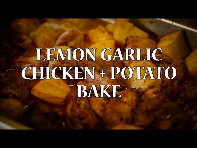 Lemon Garlic Chicken and Potato Bake