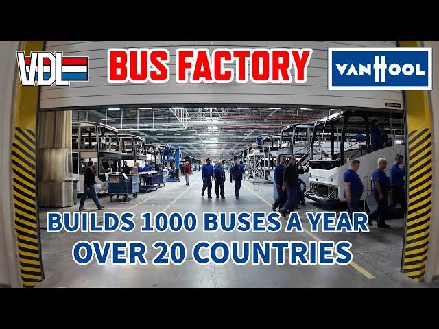 This bus factory builds 1000 buses a year for over 20 different countries | VDL Van Hool Bus Factory