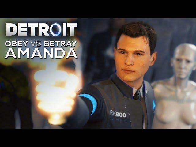 All Obey Amanda vs Betray Amanda Choices (SHOOT VS DON'T SHOOT) - DETROIT BECOME HUMAN