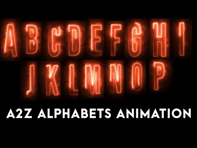 A2Z Alphabets Neon Text Animation - Electric Neon Text A to Z Download -electric neon text animation