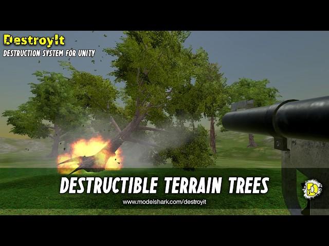 DestroyIt   Destructible Terrain Trees in Unity