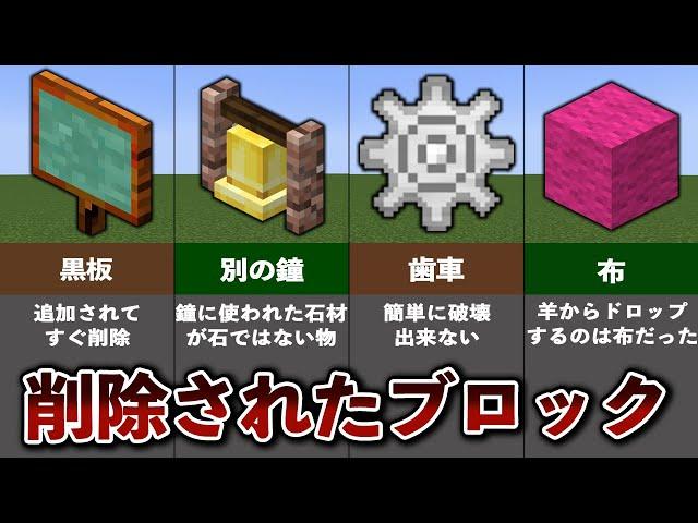 削除されてしまったブロック14選【ゆっくり解説】