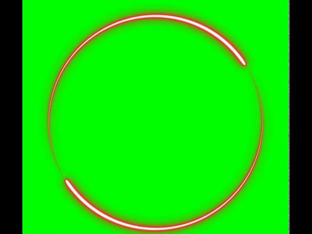 Circles Neon Glow Effect Turning on Green Screen   No Copyright, Stock Animations