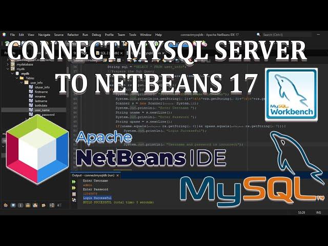 Java Programming #1 - How to Connect MySQL Database to Netbeans 17 2023