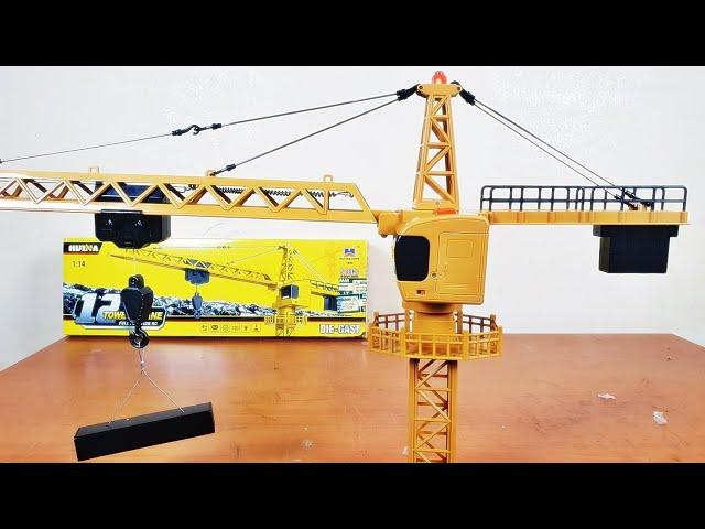 Assembly Tower RC Crane Huina 1585 585 Scale 1:14  Unboxing + TEST Remote Control Gru