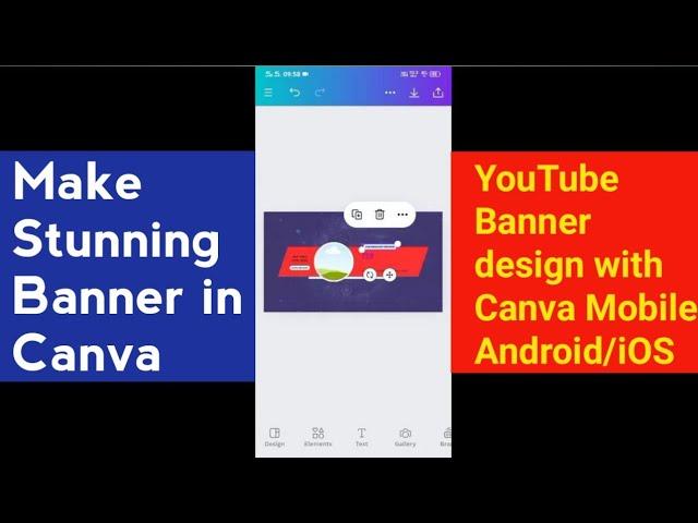 How to make YouTube Banner | Best Banner design in mobile/iOS with Canva