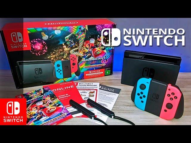 Nintendo Switch V2 - Mario Kart 8 Deluxe Bundle (Unboxing)