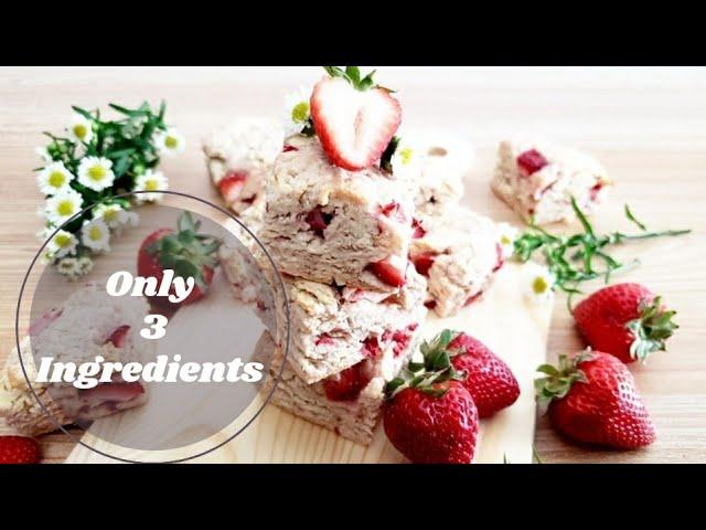 3 Ingredients Strawberry Scones | Easy Scone| Easy Breakfast | Little Sugar Kitchen