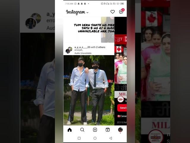 Instagram new glitch audio unavailable #audiounavaipable #shorts # viral