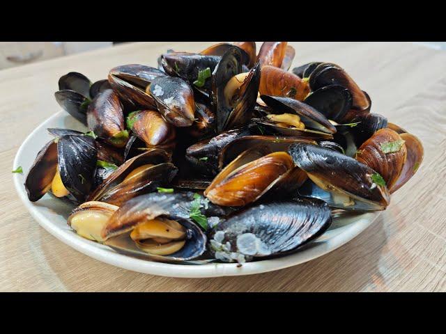 Black Sea mussels with garlic and white wine! How to clean mussels well before cooking!