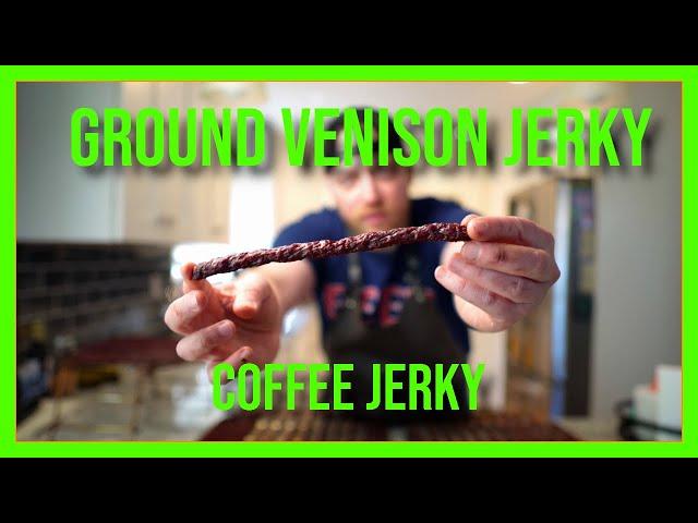 Ground Venison Coffee Jerky on a smoker! Homemade recipe from start to finish!