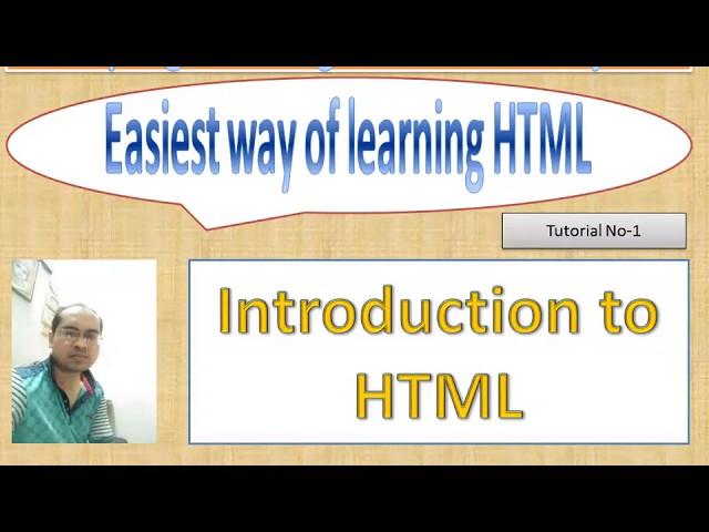 Introduction to HTML, Tutorial#1