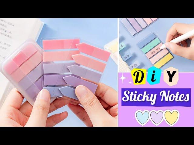 How to make sticky notes (without double sided tape) at your home _ DIY Sticky notes