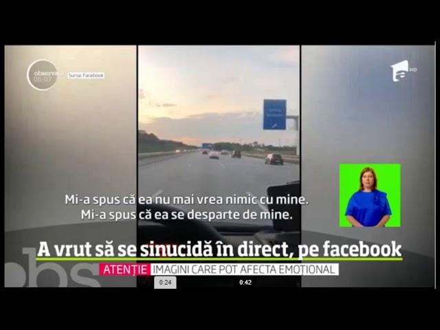 Cu peste 170 km/h, loveşte intenţionat un TIR, live pe Facebook