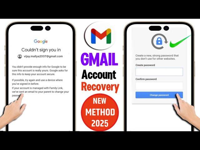 Gmail Account Recovery 2025 ||Recover Gmail Account without Password Phone Number And Verification