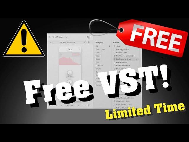 【Limited Time Free!】Great! Top Free Analog Tape & Distortion Plugin? Lifeline Dirt by Excite Audio