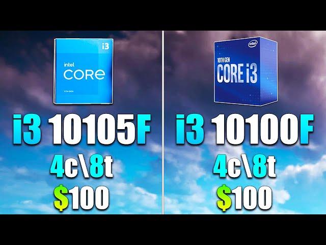 i3 10100F vs i3 10105F (NEW) Test in 8 Games