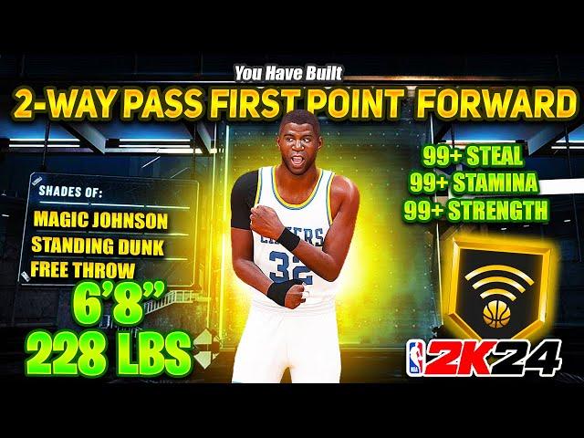 The MOST TOXIC ‘2-WAY PASS FIRST POINT FORWARD’ Build To Make For NBA 2K24… BEST ALL AROUND BUILD!