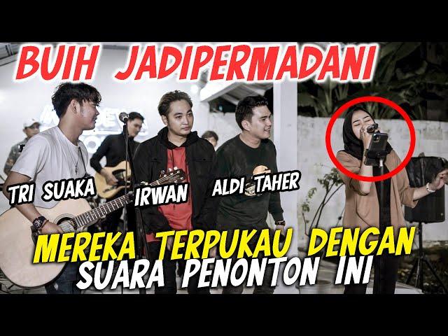 Parah sih ini suara cewek nya !!! Aldi Taher sampai tercengang - Buih Jadi Permadani Live Ngamen