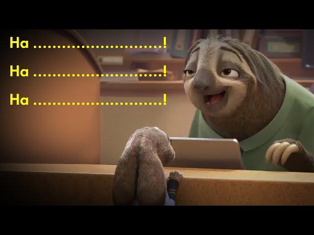 Ha Ha Ha l Slow Motion Laugh l Zootopia Funny Moment