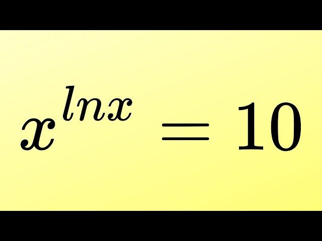 A Nice Log Equation With Natural Log