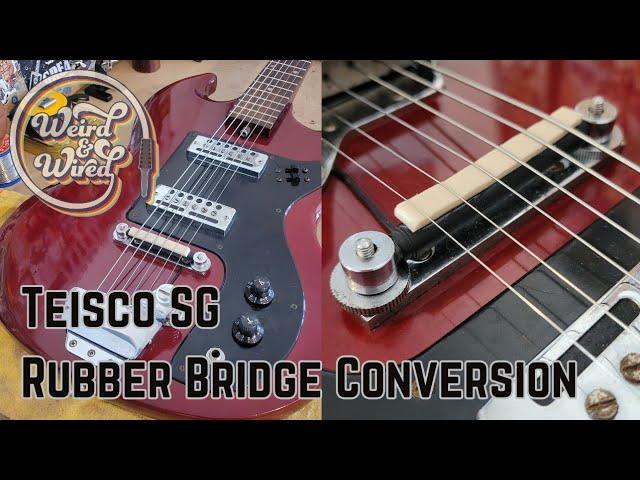 Rubber Bridge Conversion on a Teisco SG