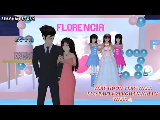 ZERGHAN STORY #4 [ FLORENCIA'S BIRTHDAY PARTY ] || SAKURA SCHOOL SIMULATOR DRAMA