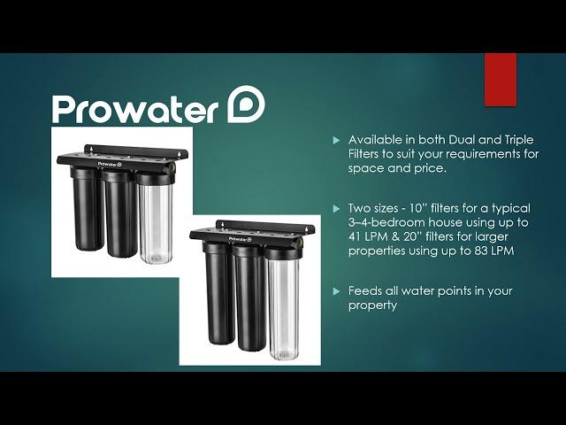 Prowater Whole House Water Filtration