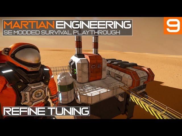 Martian Engineering E9: Refine Tuning | Designing the Refinery Factory | Space Engineers Survival