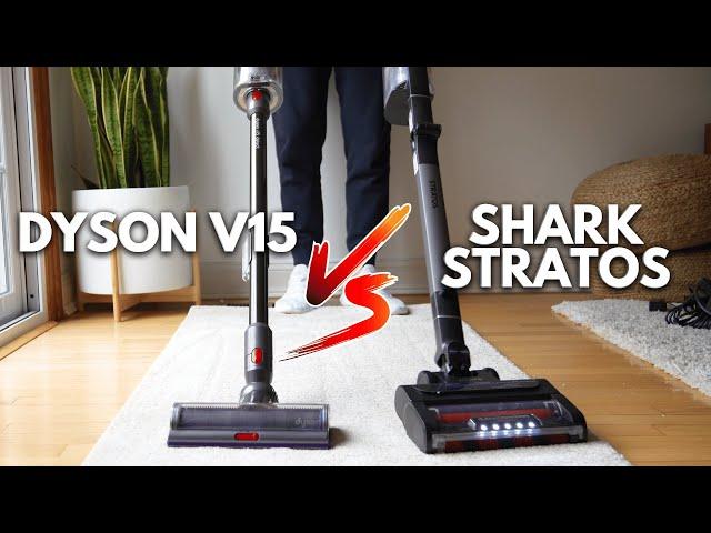 DYSON V15 vs SHARK STRATOS VAC - Can Shark Compete?