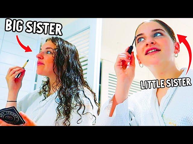 BIG SISTER BABYSITS LITTLE SISTER  *holiday shopping in paradise* w/Norris Nuts