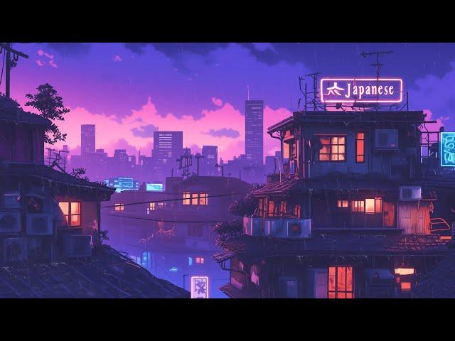 Lofi Hip Hop Beats ⏳ Retro 1980s & 90s Vibes & Nostalgic Japanese Town Ambience  Lofi Rain Playlist