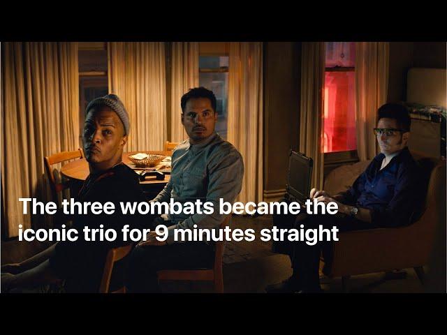 The three wombats became the iconic trio for 9  minutes straight