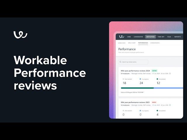 Performance Reviews made simple with Workable