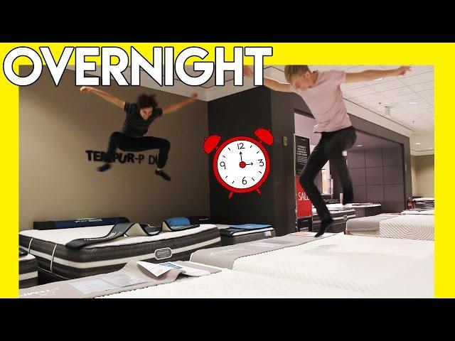 OVERNIGHT IN PUBLIC MALL | (Toilet Paper Fort!)