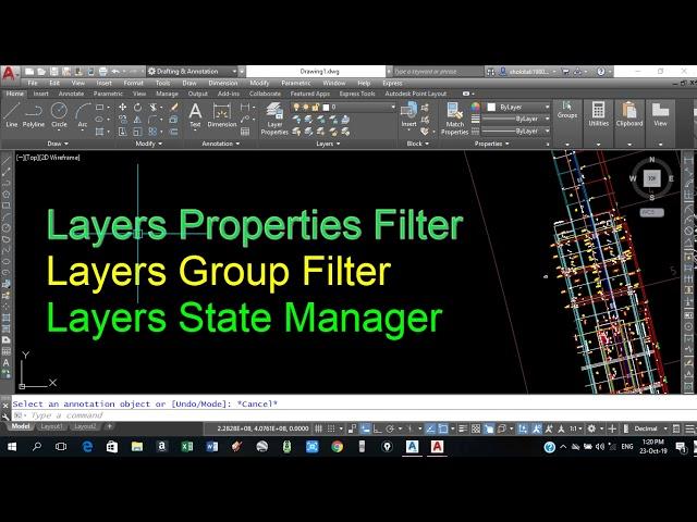 How to use layers group filter layer properties filter and layer state manager in autocad