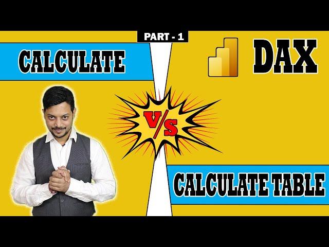 POWER BI DAX Function | Calculate VS Calculate table Dax Function | power bi tutorial for beginners