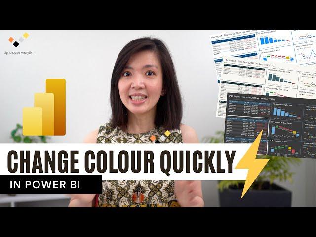 Change Colours in Seconds.... Apply to ALL Power BI Charts, Tables + Background Colour / Color