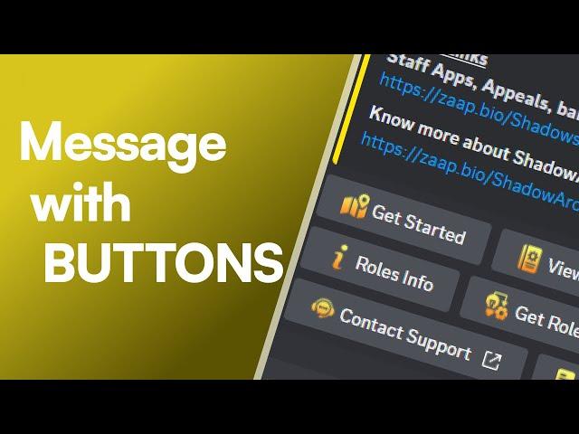 Discord Message Button Tutorial 2023 | Sapphire Bot