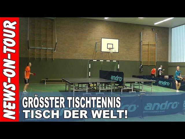 Größter TISCHTENNIS Tisch der Welt! [TV-Beitrag!!]  Biggest Table Tennis Match Ever!