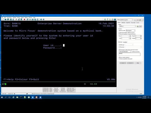 Micro Focus Demo: Automated Testing for Mainframe Application