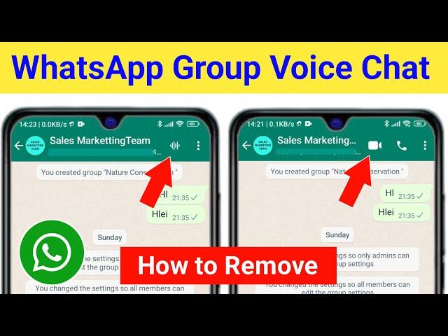 How to Remove WhatsApp Group Voice Chat | How to Turn Off WhatsApp Group Voice Chat Icon 2024