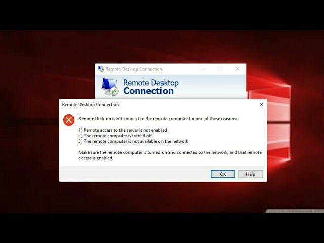 Cara Mengatasi Eror Remote Dekstop Can't Connect