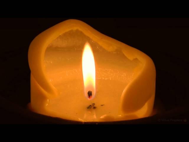 Virtual Candle: Close Up Candle with Soft Crackling Fire Sounds (Full HD)