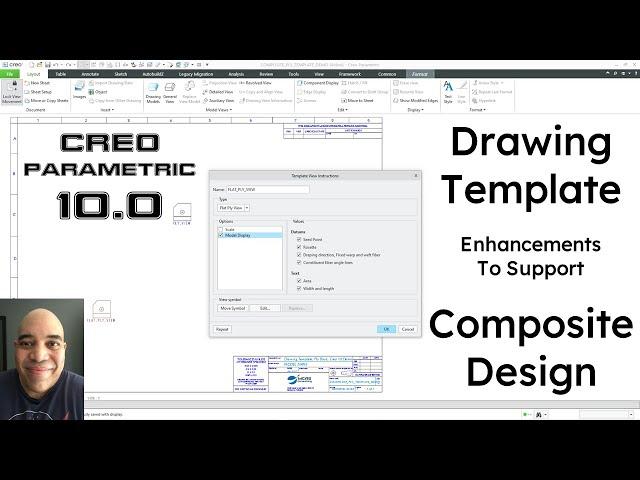 Creo Parametric 10.0 - Composites Design - Update to Drawing Template Creation