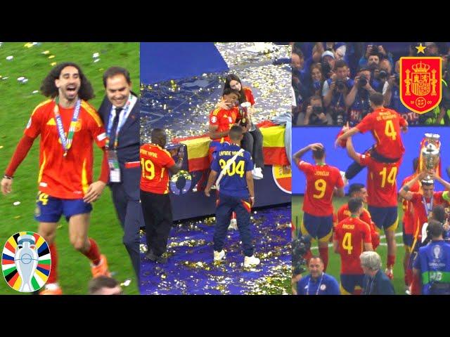 Spain Players Celebrations After Winning EURO 2024 Final Against England