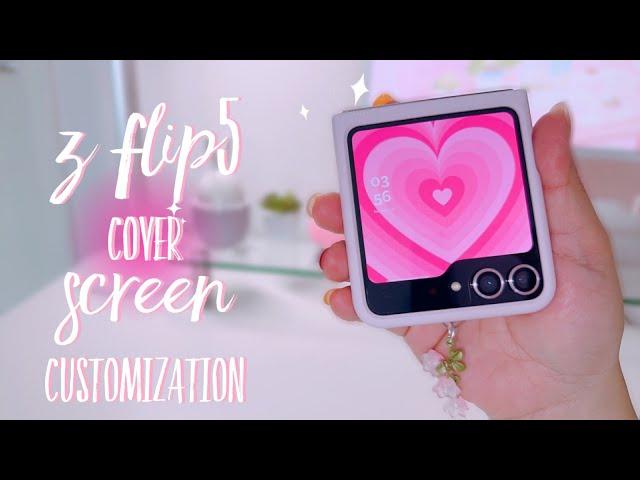 Z FLIP5 COVER SCREEN CUSTOMIZATION  ║ tips and tricks on making a  moving coverscreen wallpaper ║