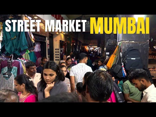 Exploring Mumbai's Nightlife: A Colorful Tour of Colaba Street Market in 4K HDR • India Walking Tour