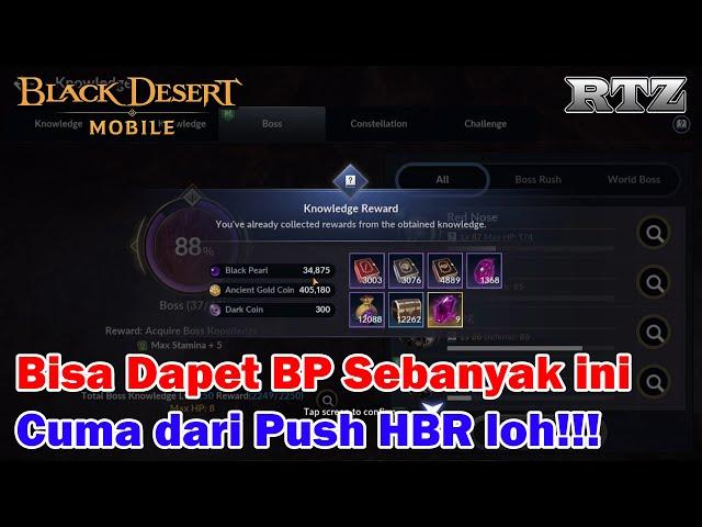 PANEN BLACK PEARL DARI HADUM BOSS RUSH - Black Desert Mobile Indonesia